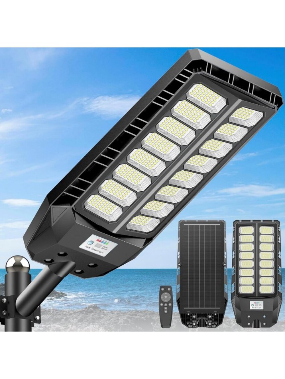 Ultra Bright 8000W Solar Outdoor Lights with Motion Sensor - Energy Efficient